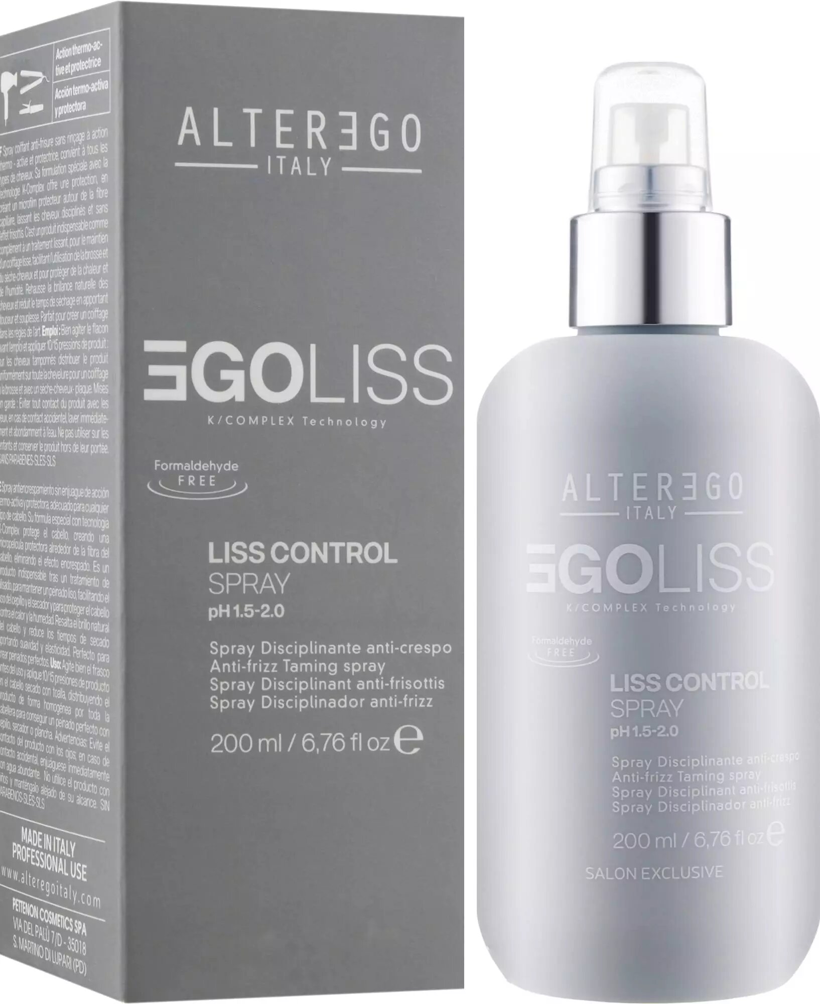 Дисциплинирующий спрей для волос Alter Ego Egoliss Liss Control Spray